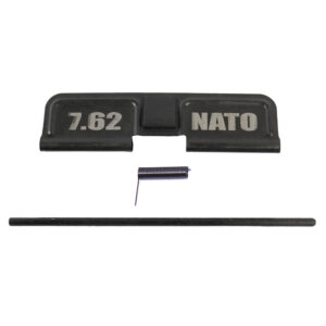 7.62 NATO dust cover, spring, and pin assembly for firearms.