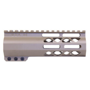 6" AIR-LOK Series M-LOK Compression Free Floating Handguard With Monolithic Top Rail (Flat Dark Earth)