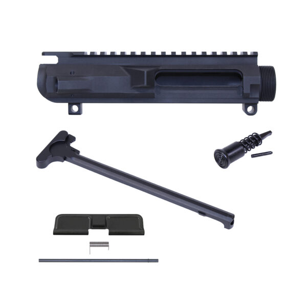 AR .308 Cal Complete Upper Receiver Kit With Charging Handle, Forward Assist, And Ejection Door Assembly (Anodized Black)