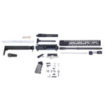 AR-15 rifle assembly kit components spread out for clear identification.