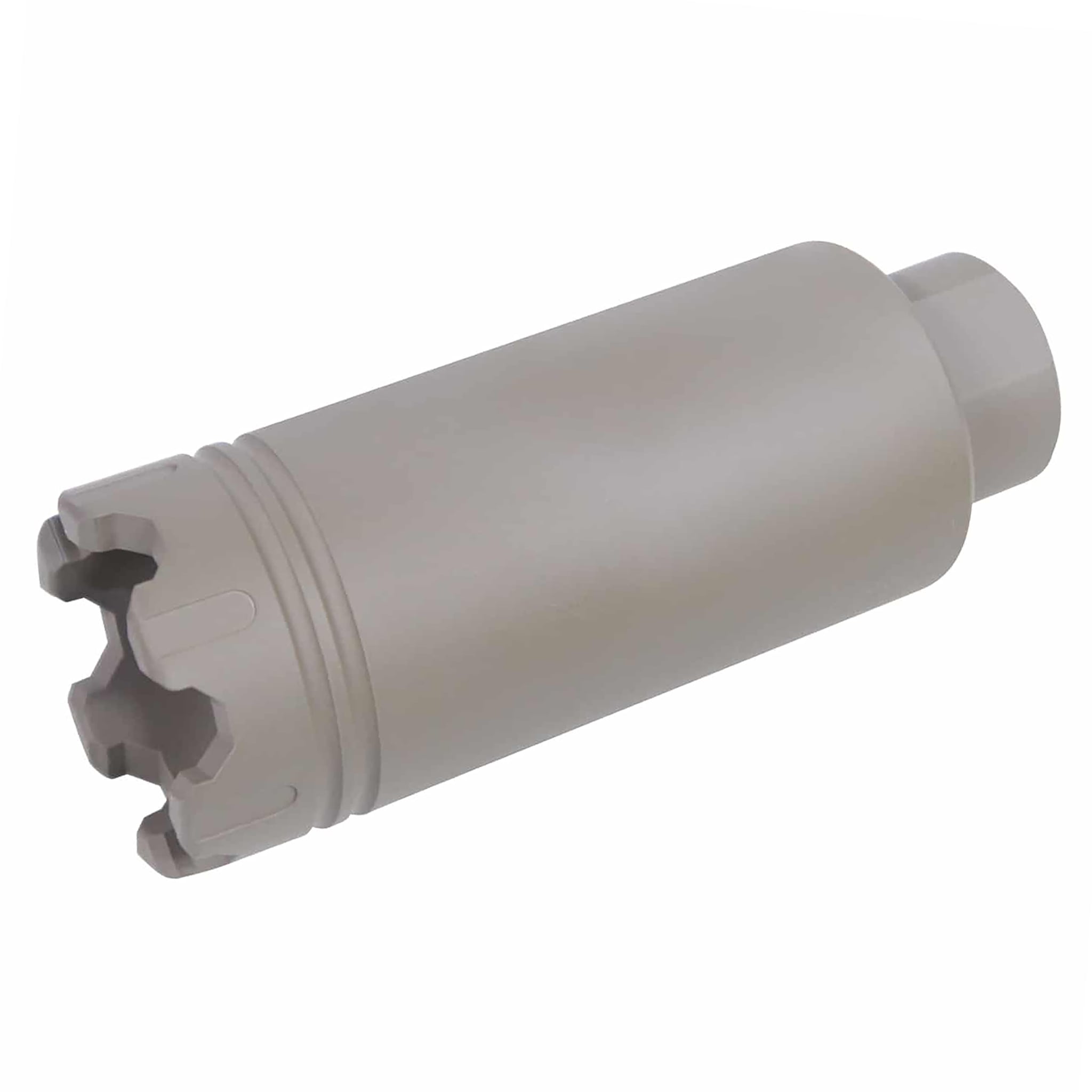 ar-15-fde-trident-flash-can-glass-breaker AR-15 Slim Line 'Trident' Flash Can With Glass Breaker (Flat Dark Earth) - Image 1