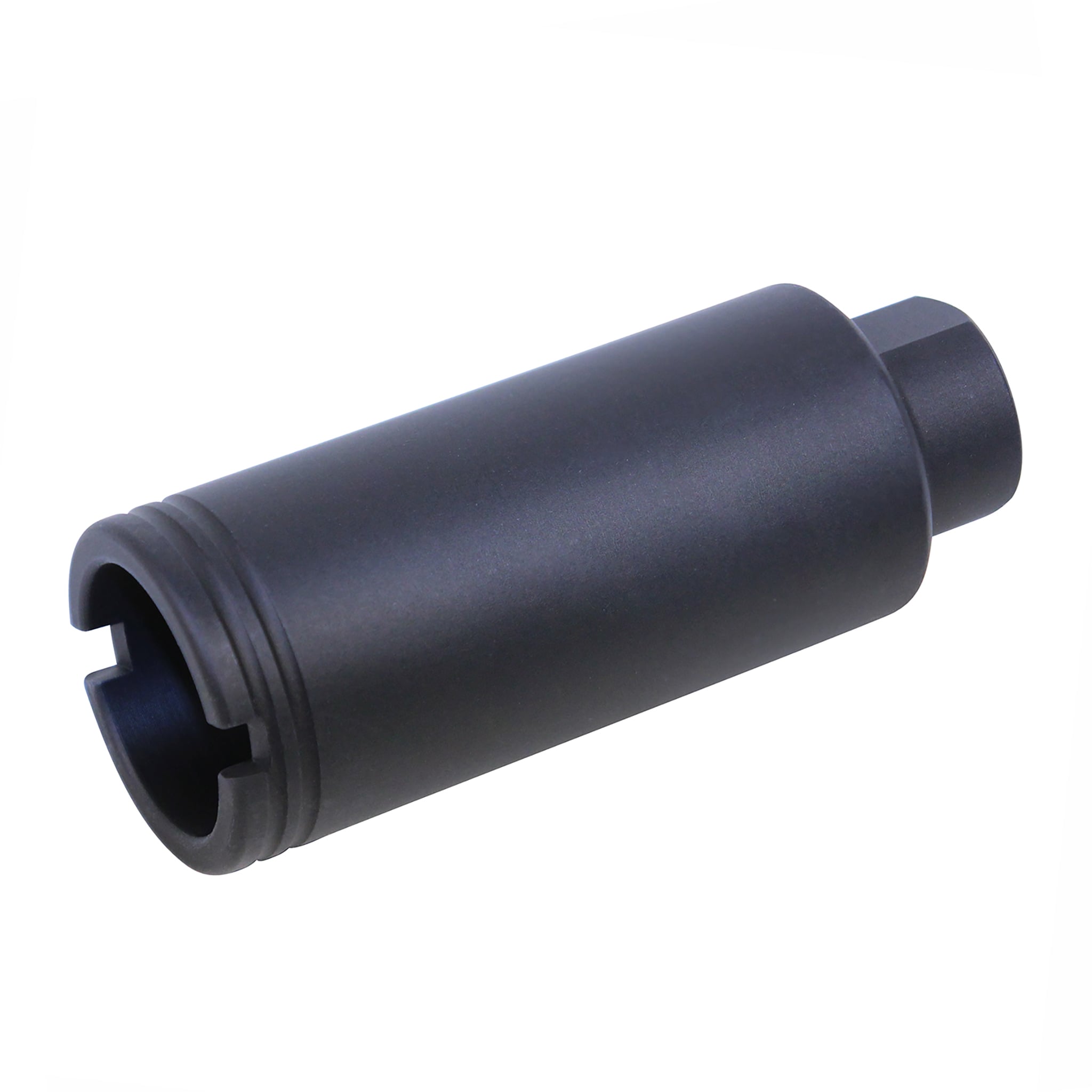 matte-black-flash-can-muzzle-device AR-15 Slim Line Cone Flash Can - Image 1