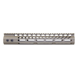 Tactical tan handguard GT-12MLK-FDE with Picatinny rail and cooling slots.