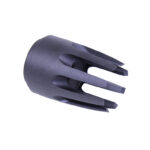 AR-CLAW-308 black tactical muzzle device with sharp prongs for enhanced firearm handling.