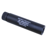 Matte black firearm suppressor for 7.62N / 300 Blackout rifles.