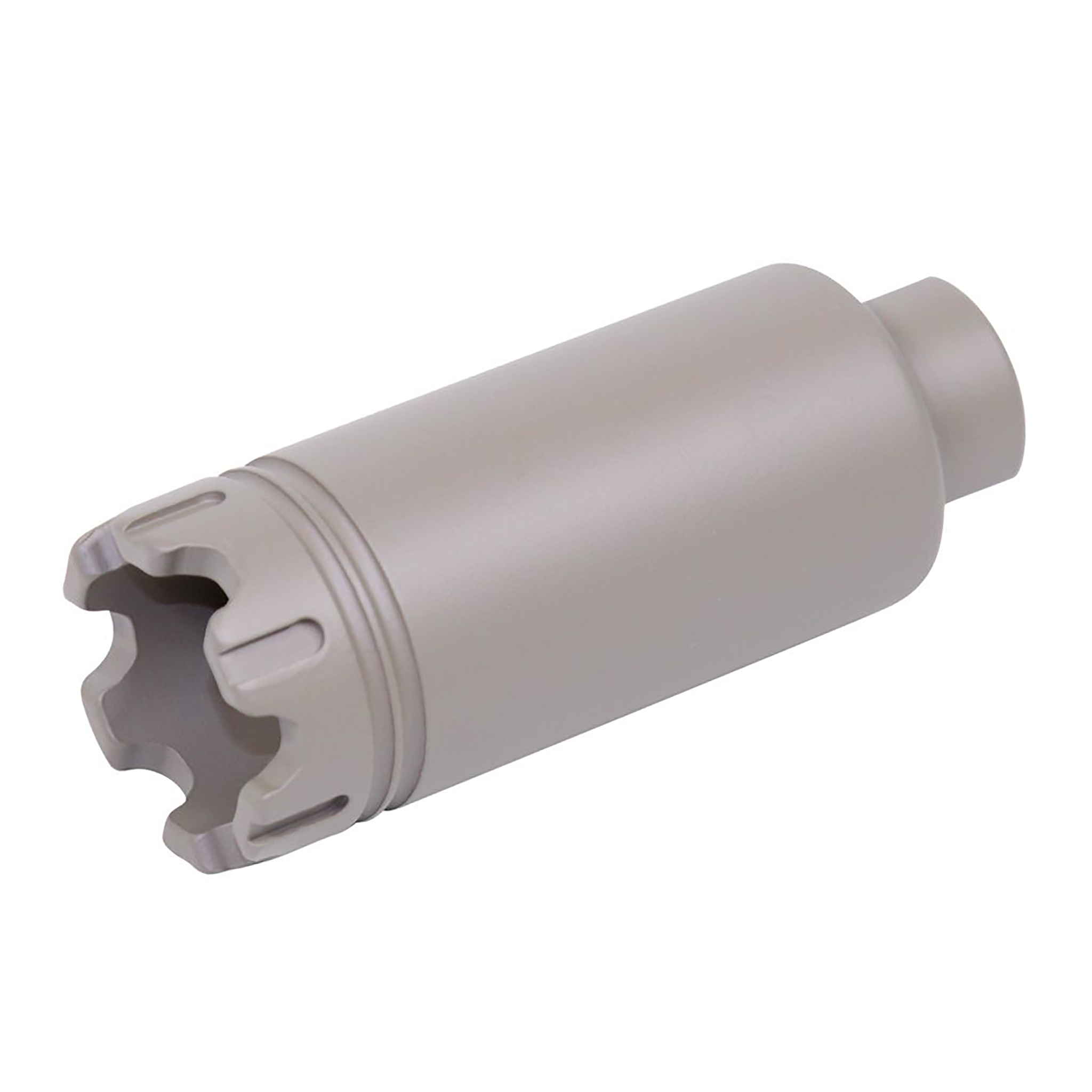 Guntec-USA-CONE-FH-S-C-308-FDE_tt AR-10 .308 Cal Slim Line 'Trident' Flash Can With Glass Breaker (Flat Dark Earth) - Image 1