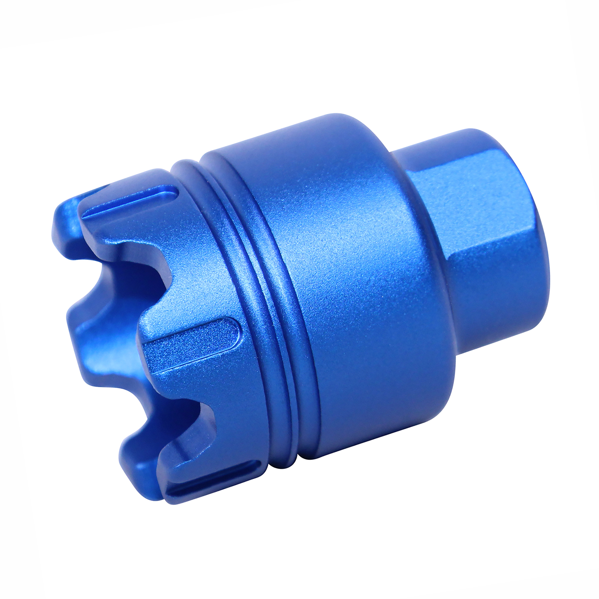 ar-9mm-anodized-blue-mini-flash-can-glass-breaker AR-15 Mini 'Trident' Flash Can With Glass Breaker (9mm) (Anodized Blue) - Image 1