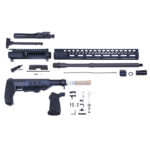 AR-556 rifle assembly kit parts displayed on a light background.