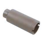 Cylindrical tool component with smooth base, grooved top, and neutral tan color for mechanical applications.