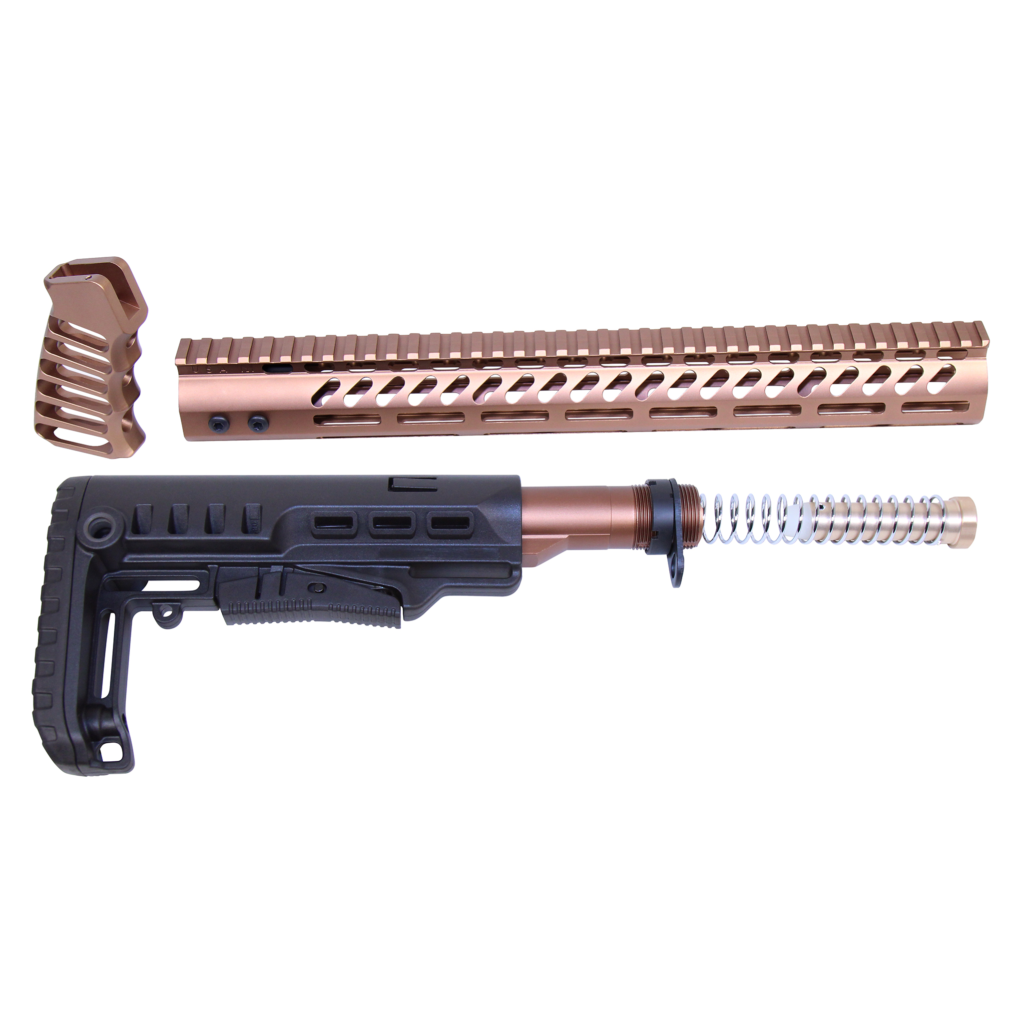 ULTRA-SET-BRZ_MCS AR-15 Ultralight Series Complete Furniture Set (Anodized Bronze) - Image 1