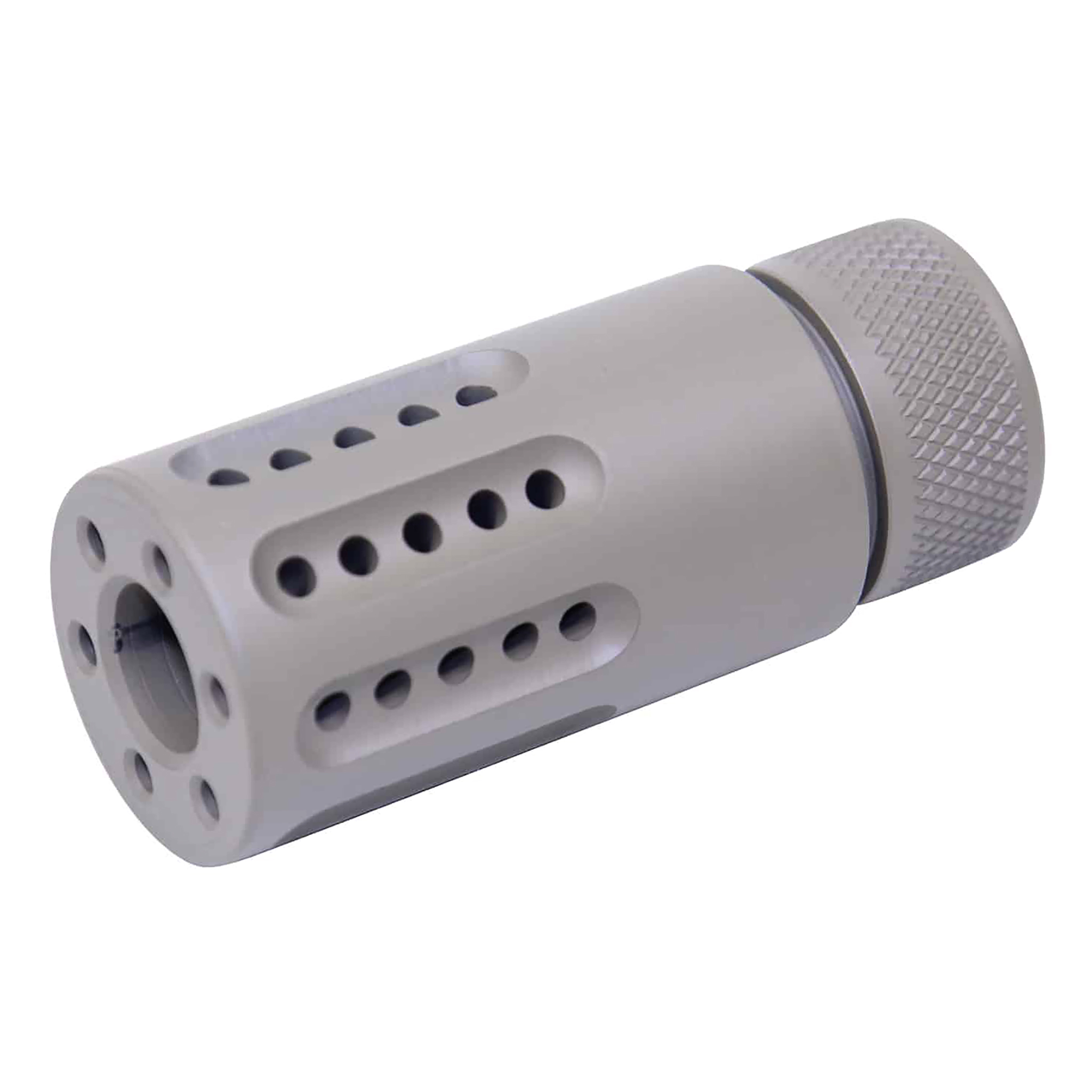 flat-dark-earth-ar15-micro-barrel-shroud-muzzle-brake_tt AR-15 Micro Slip Over Barrel Shroud With Multi Port Muzzle Brake (Flat Dark Earth) - Image 1