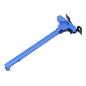 Blue specialized hammer with elongated handle and unique head for precision tasks.