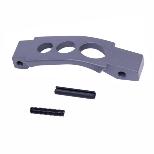 Precision-engineered metal components with circular cutouts and rods for mechanical systems.