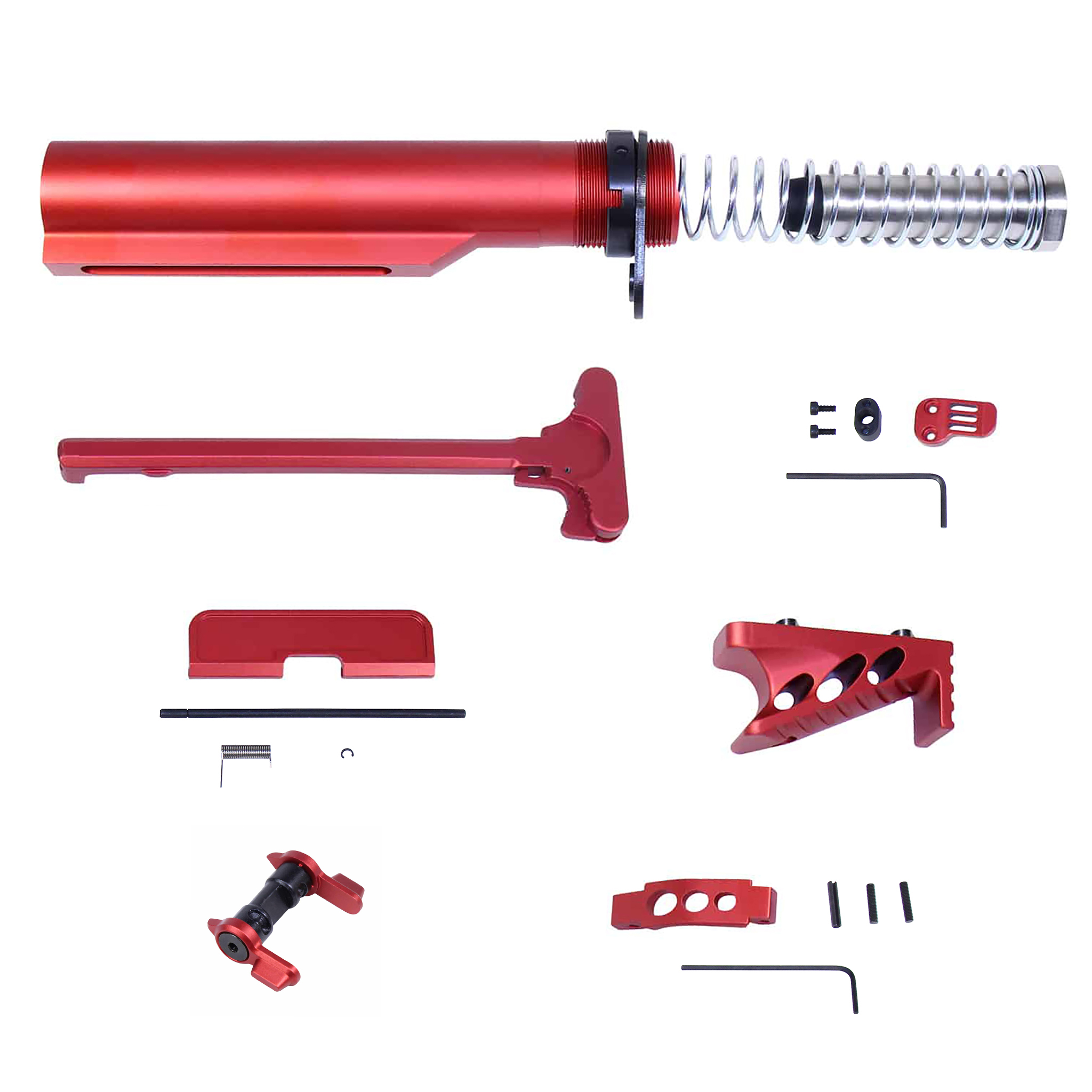 RED-KIT_TT AR-15 Accessory Accent Kit (Anodized Red) - Image 1