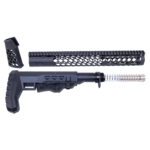 AR-15 "Honeycomb" Series Complete Furniture Set (Gen 2) (Anodized Black)