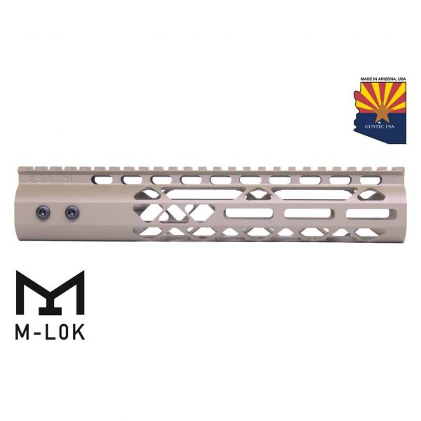 Guntec USA 10-inch FDE M-LOK Tactical Handguard with Monolithic Rail.