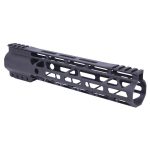 Guntec USA 10-inch black M-LOK aluminum handguard with monolithic top rail.