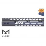 Guntec USA 10-inch OD Green M-LOK Handguard with Monolithic Top Rail.