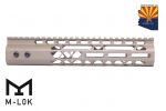Guntec USA 10-inch FDE M-LOK Aluminum Handguard with Full Picatinny Rail.