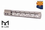 Flat Dark Earth 12-inch M-LOK Free Floating Handguard by Guntec USA.