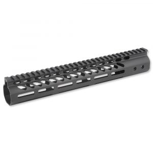 12-inch Guntec USA M-LOK black handguard with monolithic top rail.