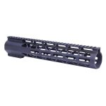 Guntec USA 12-inch .308 AR Rifle Handguard with M-LOK and Top Rail, Anodized Black.