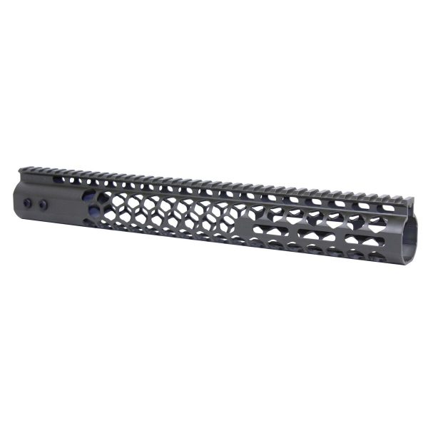15 Honeycomb M-LOK Handguard, Free Floating with Top Rail, OD Green.