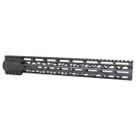 Guntec USA 15-inch OD Green AR M-LOK Handguard with Monolithic Top Rail.