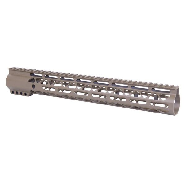 15 Guntec USA M-LOK Handguard in Flat Dark Earth with Top Rail.