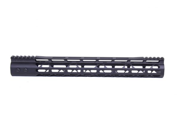Guntec 15 Black M-LOK Free Floating Handguard with Monolithic Top Rail.