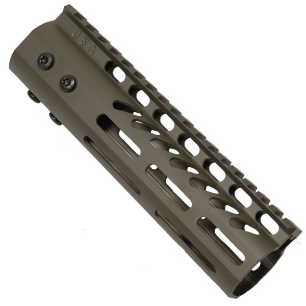 Guntec USA 7-inch OD Green M-LOK Handguard for AR-15.