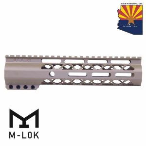 Guntec USA 9-inch FDE M-LOK Free Floating Handguard with Picatinny Rail.
