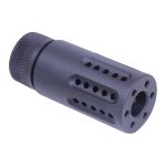 AR-15 Micro Slip Over Barrel Shroud With Multi Port Muzzle Brake (9mm) (Anodized Black)