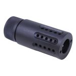 AR-15 Micro Slip Over Barrel Shroud With Multi Port Muzzle Brake (.308 Cal) (Anodized Black)