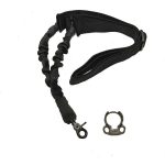 One Point Bungee Sling With QD Snap Hook & QD Ambi Bolt On Sling Adapter Combo Kit (Black)