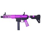 AR 9mm Pistol Air-LOK Furniture Set W/ Matching Upper Receiver & Brace (Anodized Purple)