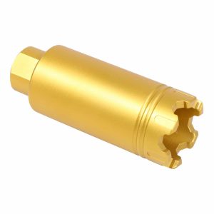 AR-15 Slim Line 'Trident' Flash Can With Glass Breaker (Anodized Gold)