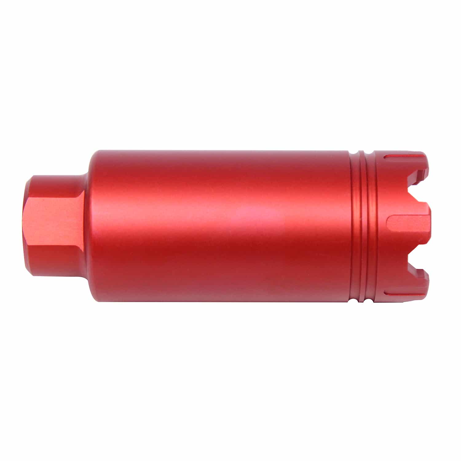 AR-15 Slim Line 'Trident' Flash Can With Glass Breaker (Anodized Red)