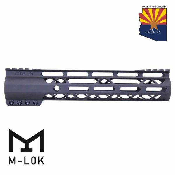 10" AIR-LOK Series M-LOK Compression Free Floating Handguard With Monolithic Top Rail (Gen 2) (Anodized Black)