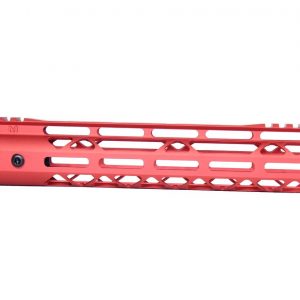 10" Mod Lite Skeletonized Series M-LOK Free Floating Handguard With Monolithic Top Rail (Anodized Red)