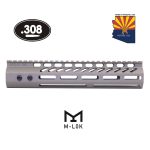 10" Ultra Lightweight Thin M-LOK System Free Floating Handguard With Monolithic Top Rail (.308 Cal) (Flat Dark Earth)