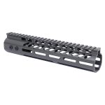 10" Ultra Lightweight Thin M-LOK System Free Floating Handguard With Monolithic Top Rail (.308 Cal) (OD Green)