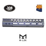 10" Ultra Lightweight Thin M-LOK System Free Floating Handguard With Monolithic Top Rail (.308 Cal) (OD Green)