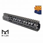 10" Ultra Lightweight Thin M-LOK System Free Floating Handguard With Monolithic Top Rail (OD Green)