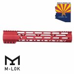 12" AIR-LOK Series M-LOK Compression Free Floating Handguard With Monolithic Top Rail (Gen 2) (Anodized Red)