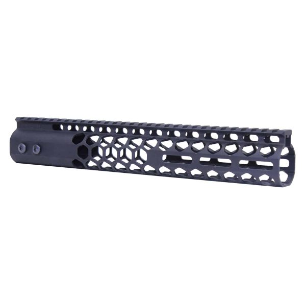 12" Air Lite Series 'Honeycomb' M-LOK Free Floating Handguard With Monolithic Top Rail (Anodized Black)