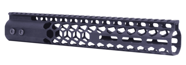 12" Air Lite Series 'Honeycomb' M-LOK Free Floating Handguard With Monolithic Top Rail (Anodized Black)