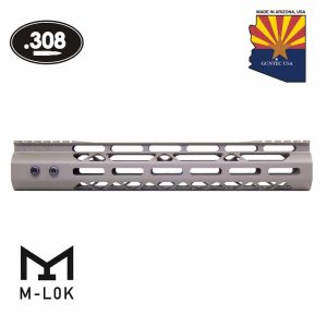 12" Mod Lite Skeletonized Series M-LOK Free Floating Handguard With Monolithic Top Rail (.308 Cal) (Flat Dark Earth)