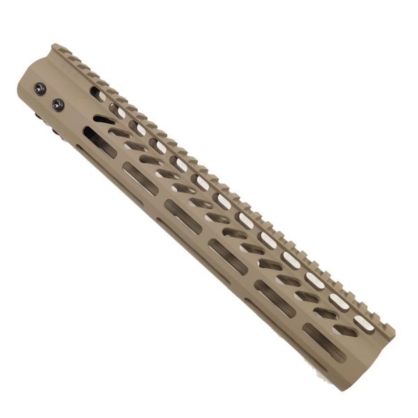 12&Quot; Ultra Lightweight Thin M-LOK System Free Floating Handguard With Monolithic Top Rail (Flat Dark Earth)