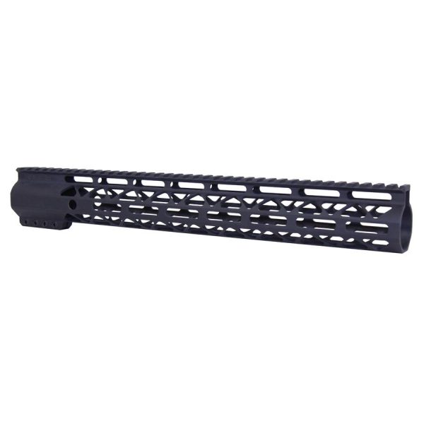 15" AIR-LOK Series M-LOK Compression Free Floating Handguard With Monolithic Top Rail (Anodized Black)